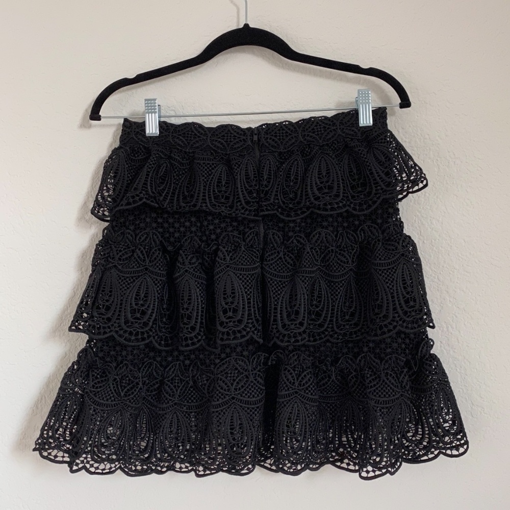 Self Portrait Tiered Gulpure Mini Skirt Size 6 - Picture 6 of 7